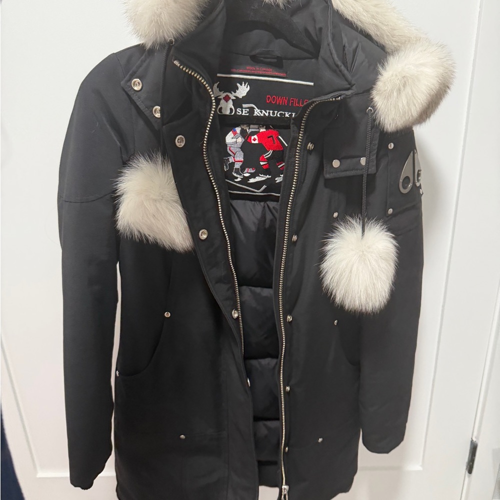 Moose Knuckles Black Down-Filled Jacket